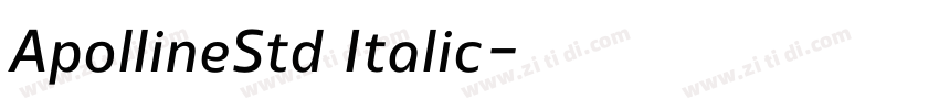 ApollineStd Italic字体转换